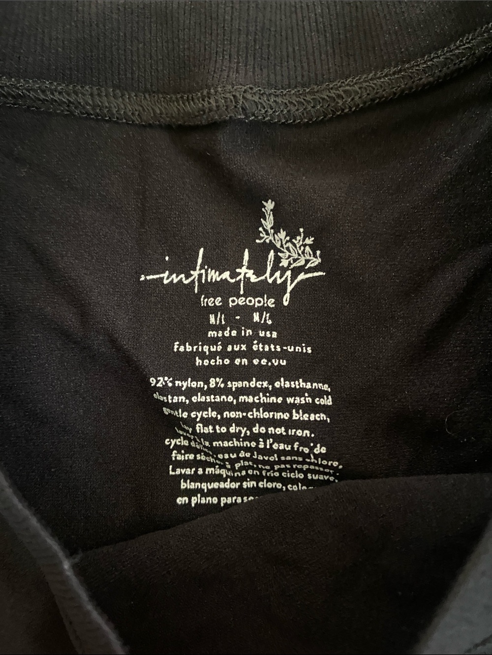 Intimately FP Black Tank M/L NEW - Picture 2 of 3